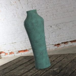 Monumental Hyalyn Pottery Vase Turquoise Green Matte