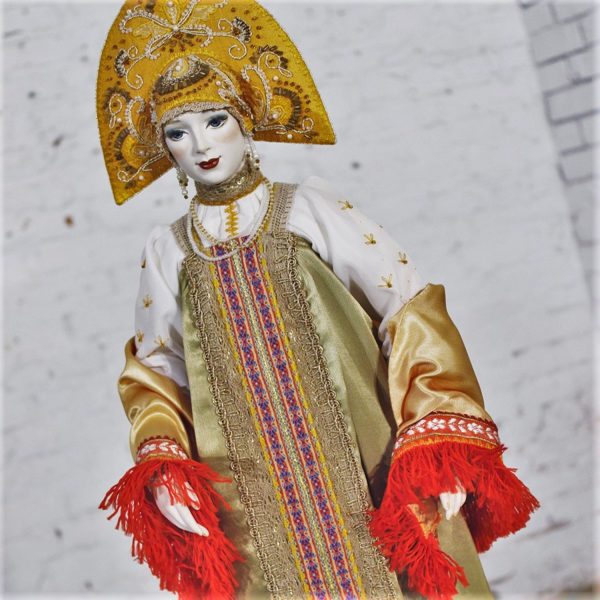 Vintage Russian Folk Costume Doll in style of Elena Pelevina