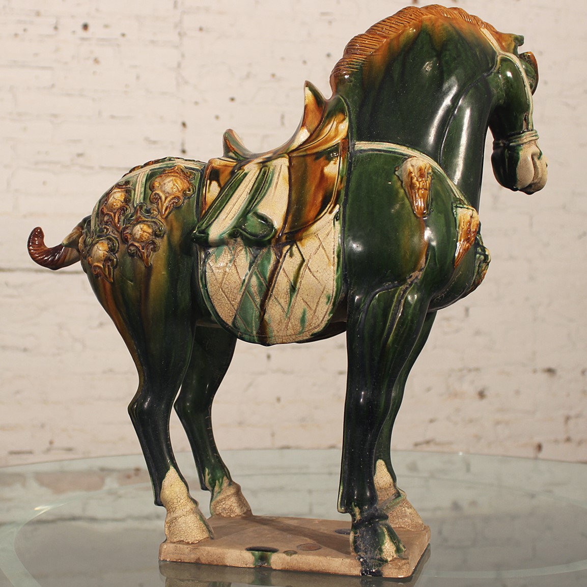Early 20th Century Tang Style Horse with Tri Glaze