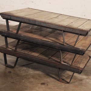 Industrial Wooden Pallets Rustic Iron Frame