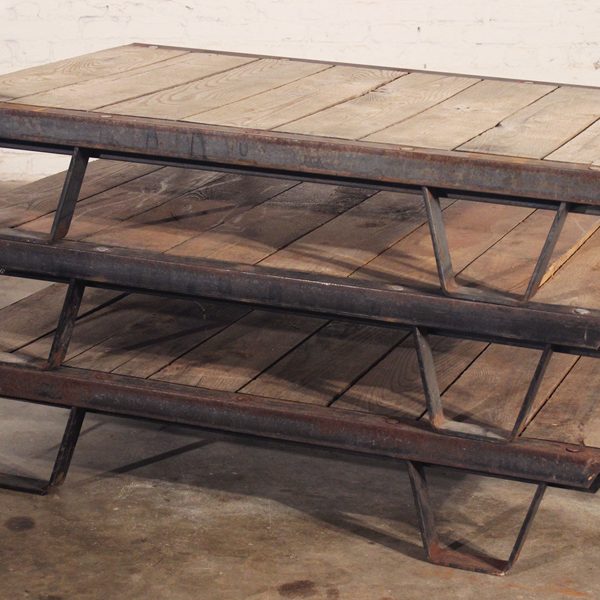 Industrial Wooden Pallets Rustic Iron Frame