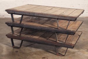 Industrial Wooden Pallets Rustic Iron Frame