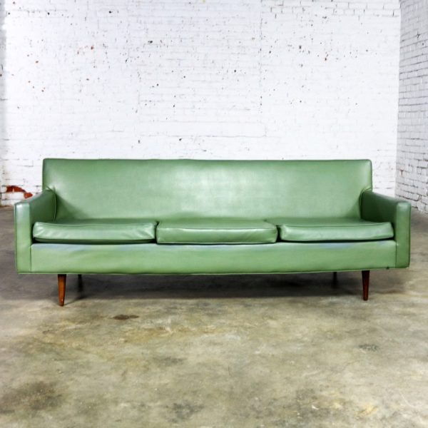 Mid Century Modern Vinyl Sofa by Milo Baughman for Thayer Coggin