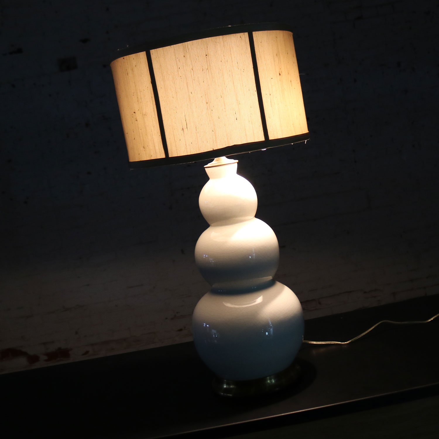 Christopher Spitzmiller Blanc De Chine Three Ball Large Ceramic Lamp
