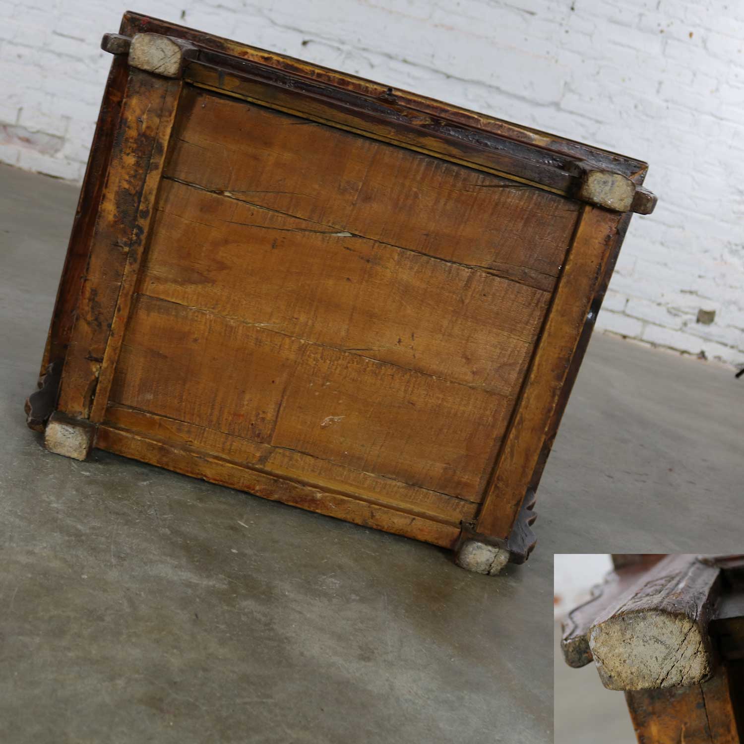 Antique Asian Low Tea or Altar Table with Drawer
