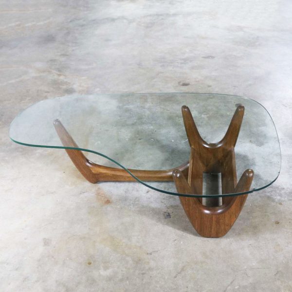 Mid Century Modern Biomorphic Coffee Table Attributed to Kroehler or Tonk Furniture