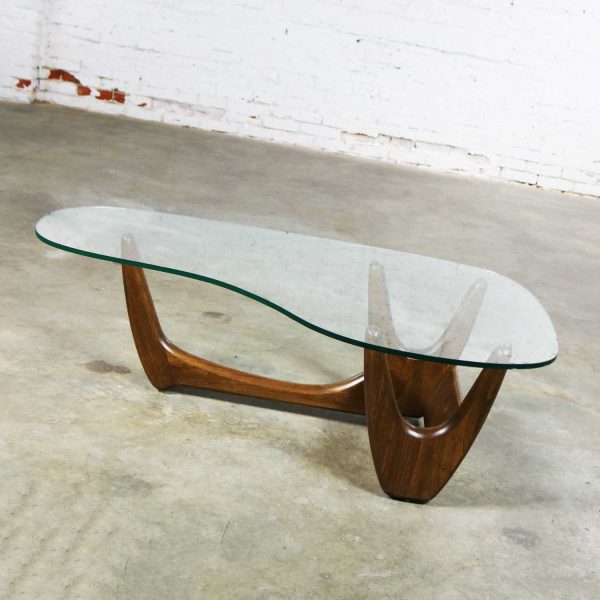 Mid Century Modern Biomorphic Coffee Table Attributed to Kroehler or Tonk Furniture