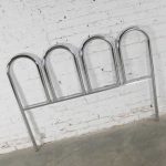 Chrome Tube Vintage Mid-Century Modern Four Arch Full-Size Headboard