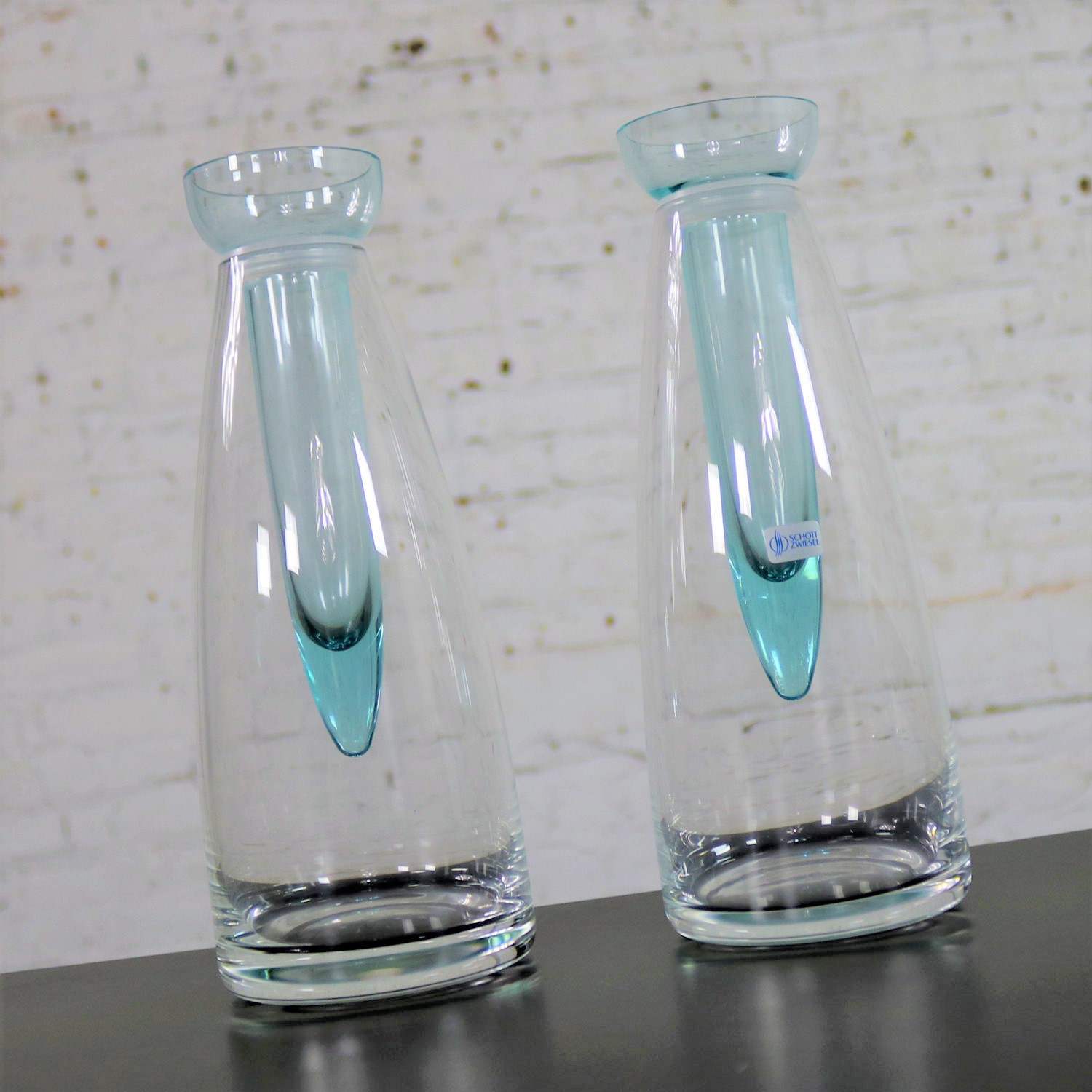 Vintage Schott Zwiesel Glass Triple Use Vase Decanter Bowl for Zwiesel Kristallglas