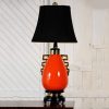 Monumental Hollywood Regency Glazed Ceramic Lamp in the Style of James Mont