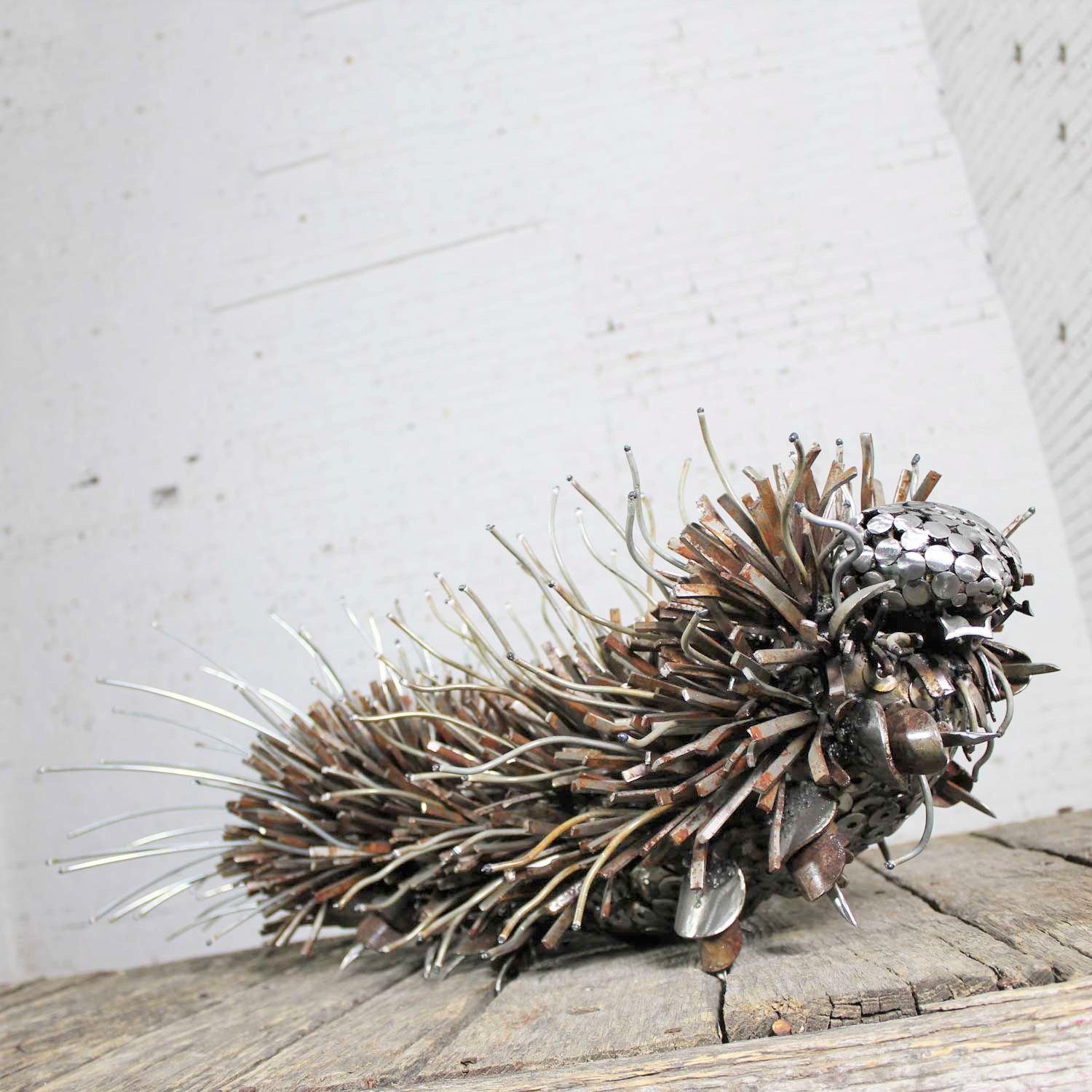 Caterpillar Sculpture or Garden Art of Reclaimed Metal by Jason Startup