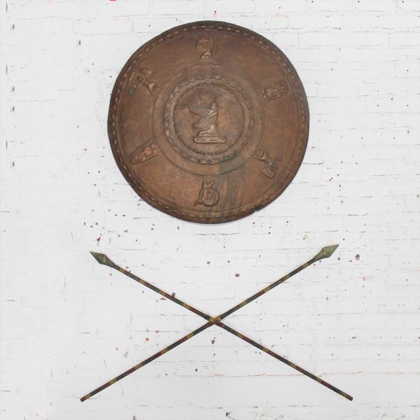 Silent Film Movie Prop Shield and Spears Wall Décor