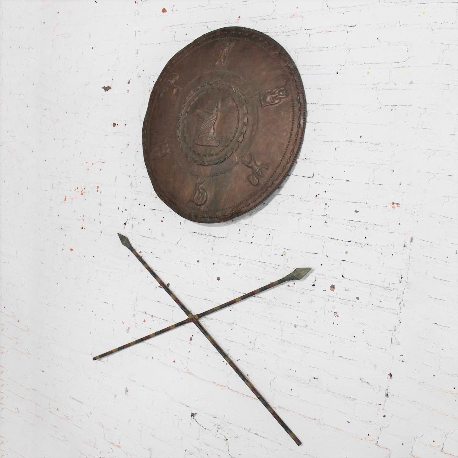 Silent Film Movie Prop Shield and Spears Wall Décor