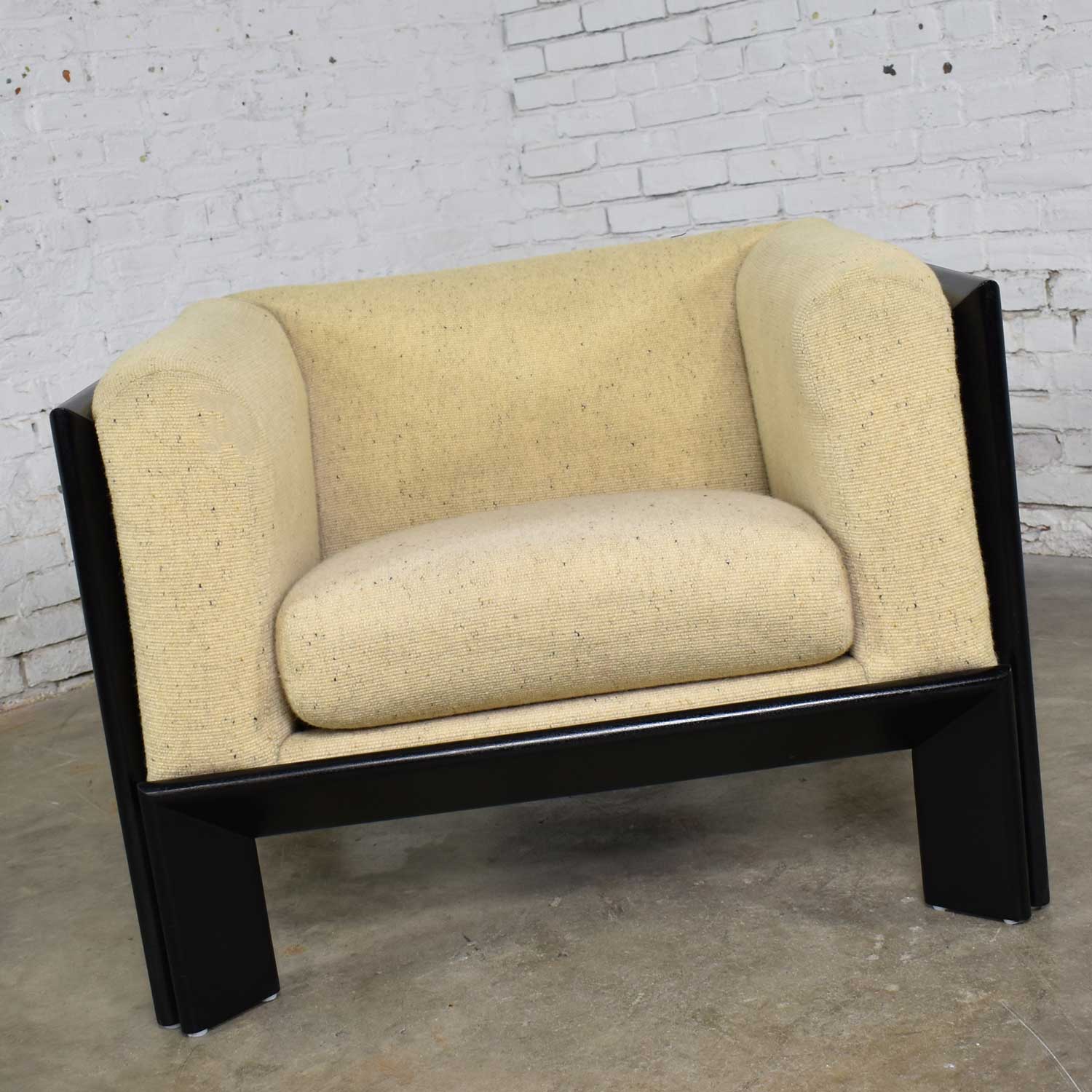 Modern Black & White Cube Club Lounge Chair Metropolitan Furniture Co. San Francisco