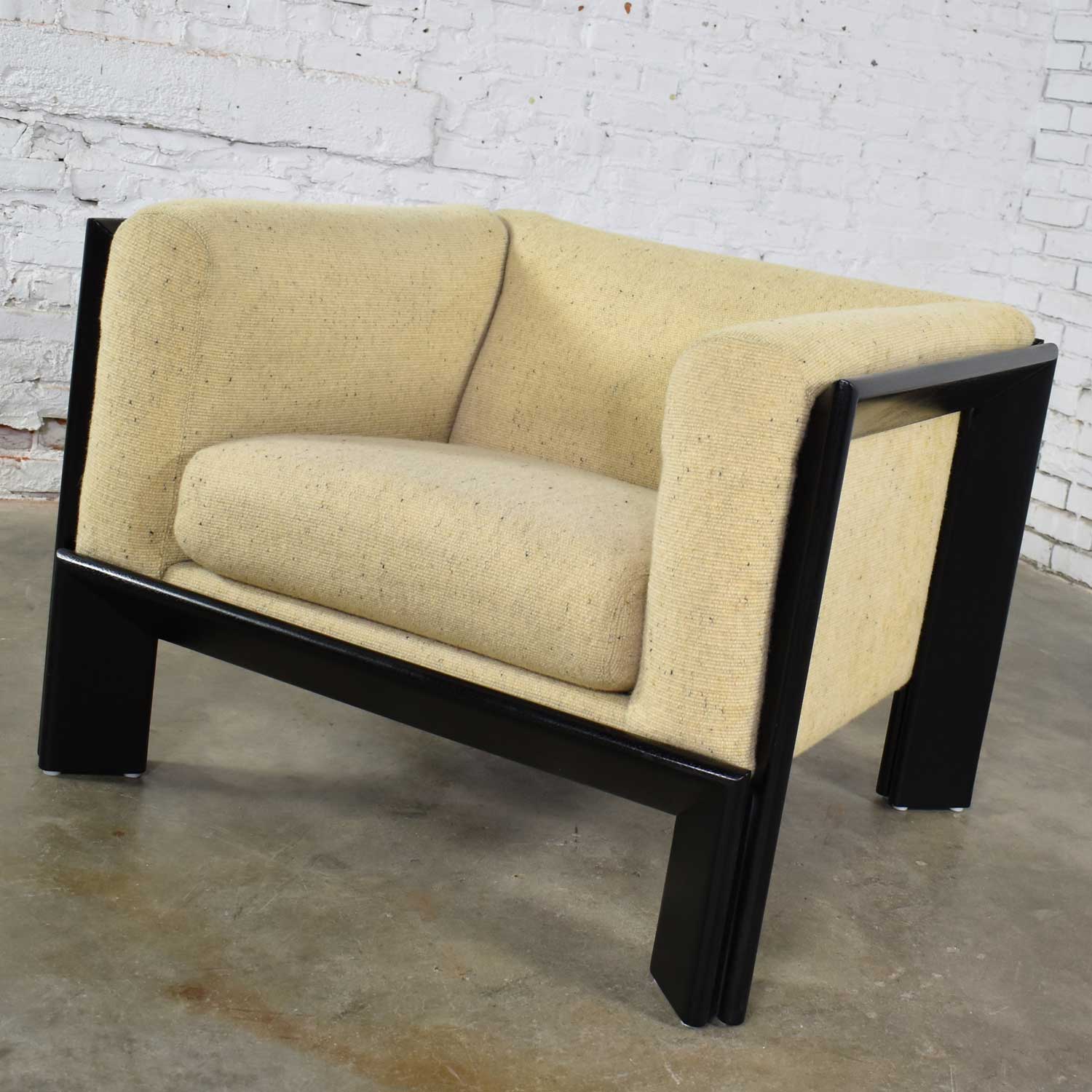 Modern Black & White Cube Club Lounge Chair Metropolitan Furniture Co. San Francisco