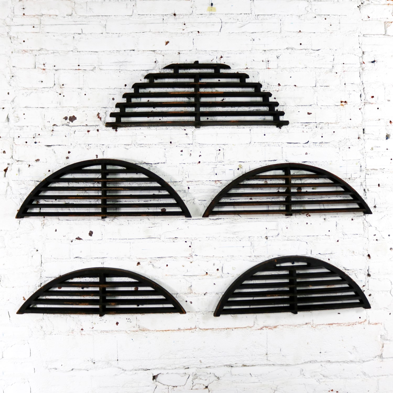 Antique Industrial Arched Foundry Patterns for Molds Handmade Wood – Group 3