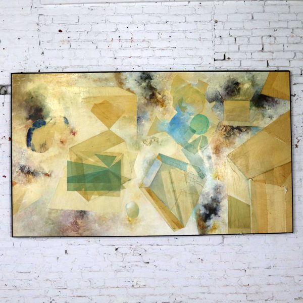 Monumental Mixed Media Abstract 2D Art Piece by Richard Slimon Circa 1960s