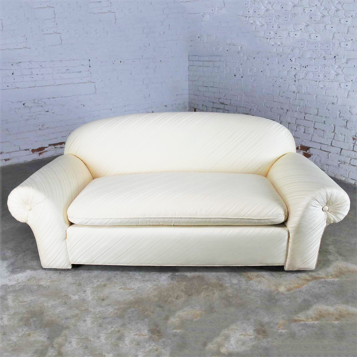 Vintage Donghia Sofa in Original White Vice Versa Fabric
