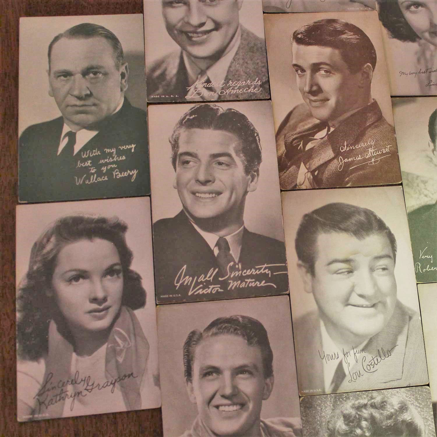 Collection of 95 Vintage Movie Star Penny Arcade Trading Cards