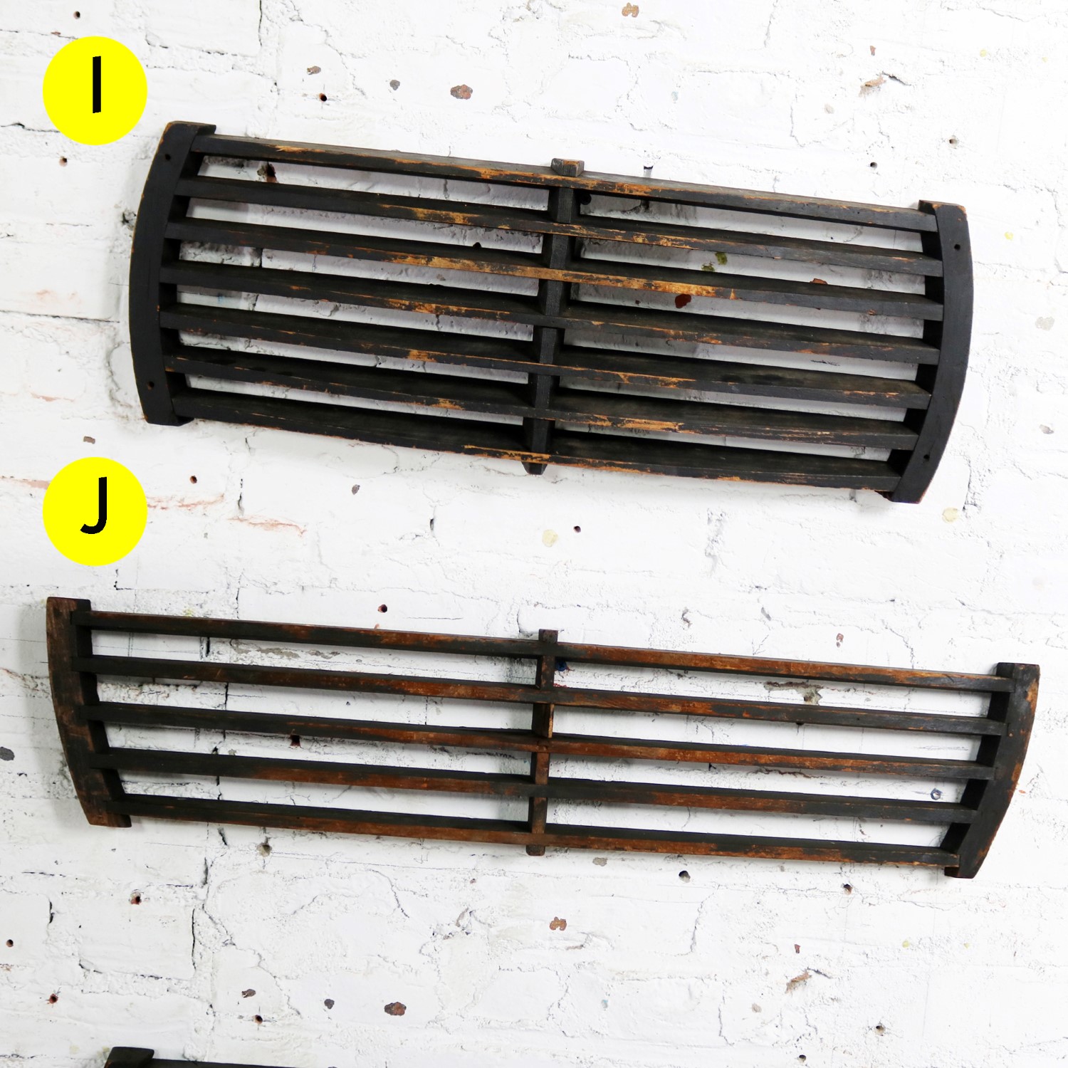 Antique Industrial Slatted Foundry Patterns for Molds Handmade Wood – Group 4