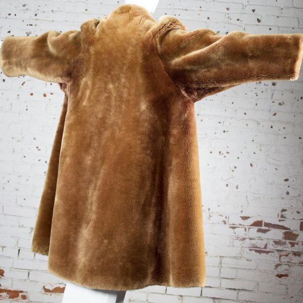 Vintage 1950s Mouton Fur Swing Style Coat