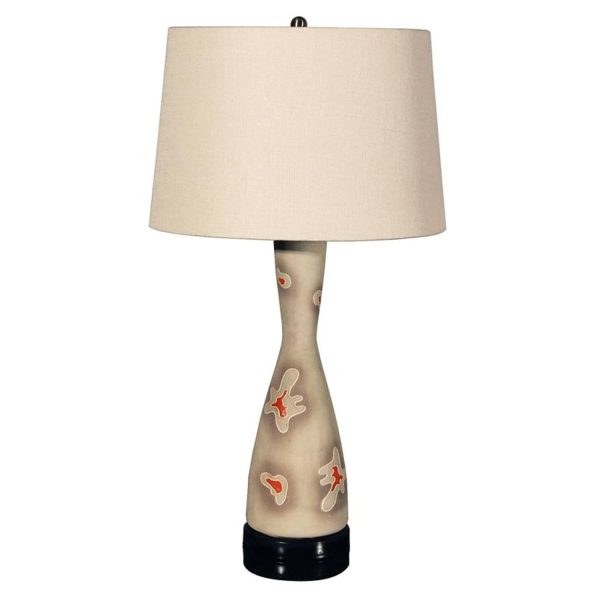 Biomorphic Design Ceramic Hourglass Table Lamp