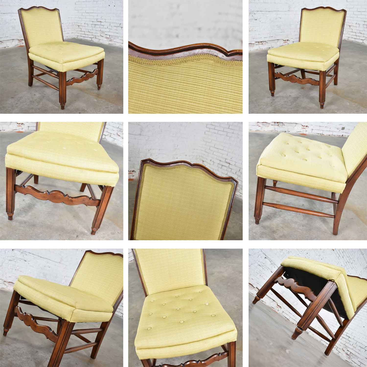Pair of Revival His and Hers Accent Chairs in Golden Yellow