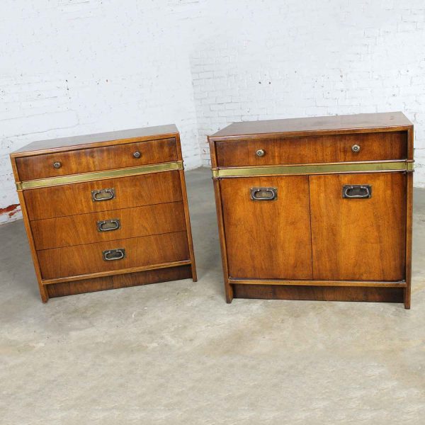 Hickory Manufacturing Co. Campaign Style Chests a Vintage Pair