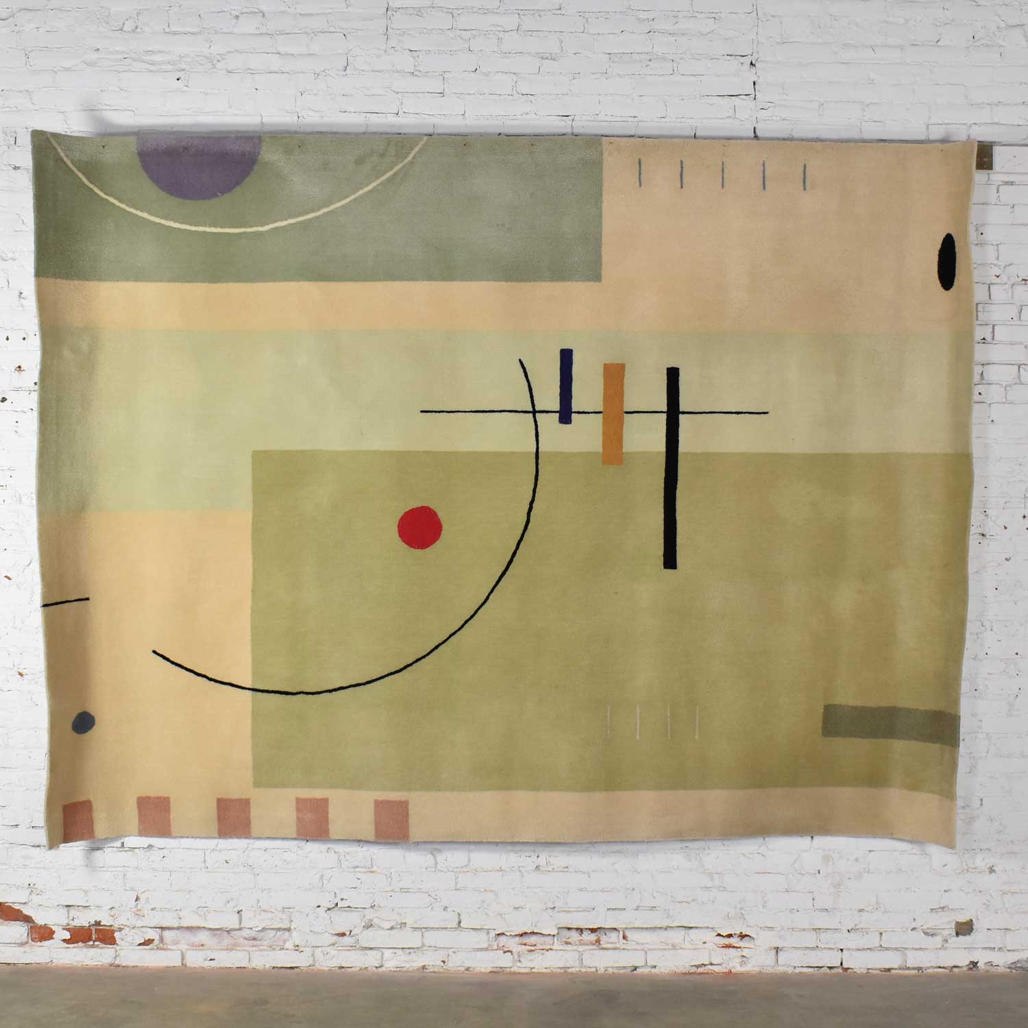 Vintage Modernist Wool Rug by Meinecke Collection Exclusively for Herman Miller, 8x11