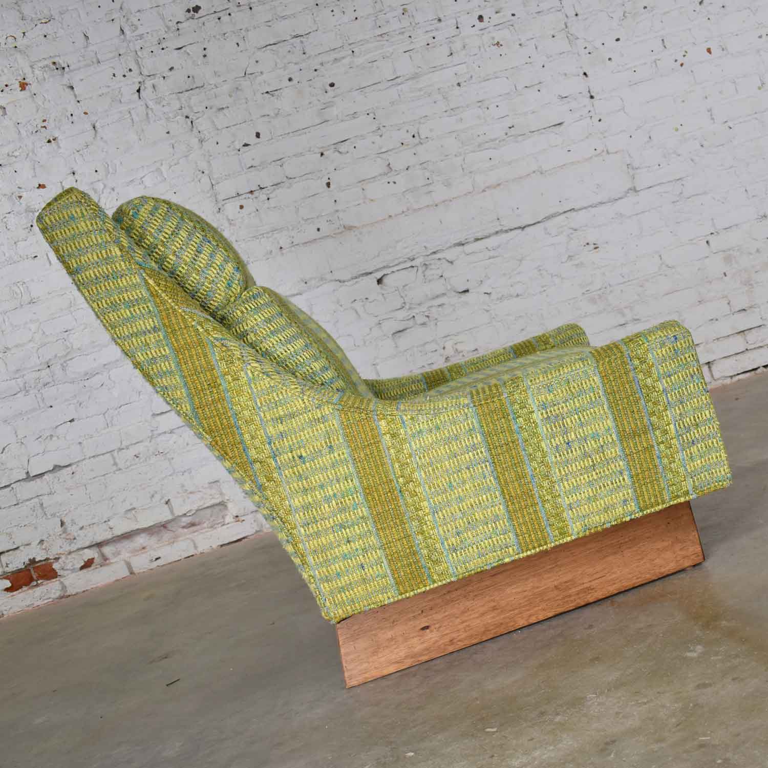 Vintage Mid Century Modern High Back Lounge Chair by Flair Division of Bernhardt