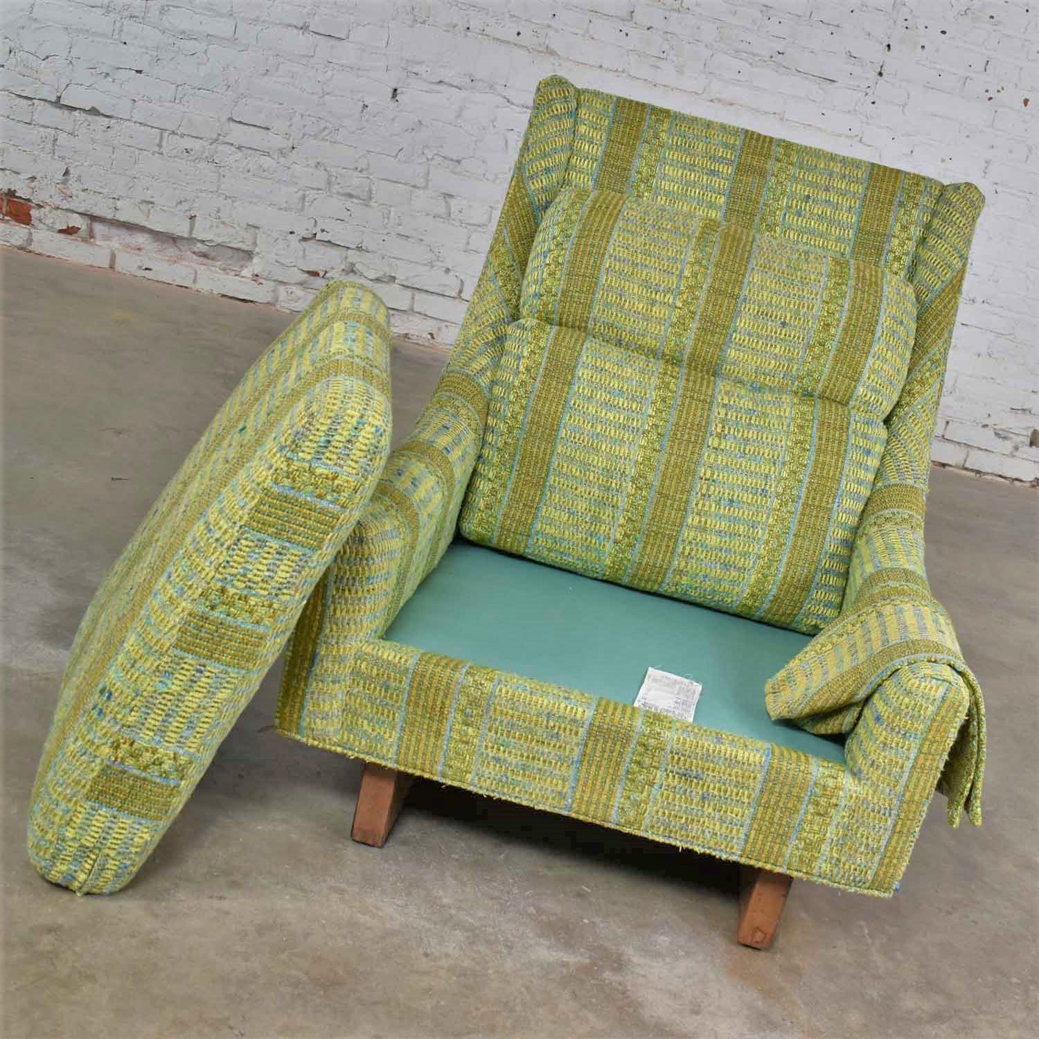 Vintage Mid Century Modern High Back Lounge Chair by Flair Division of Bernhardt