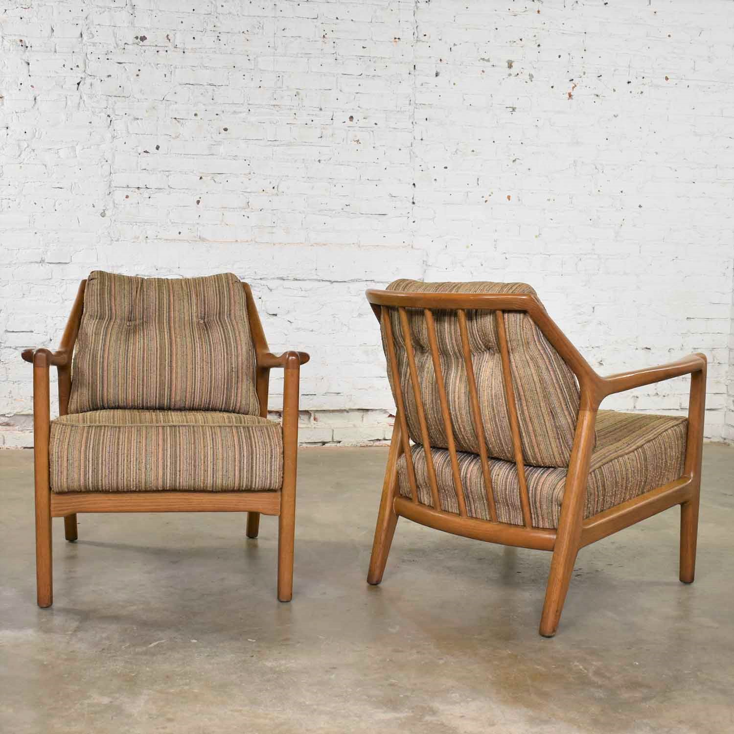 Pair of Ash Group Spindle Back Chairs by Jack Van Der Molen for Jamestown Lounge Co.