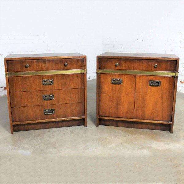 Hickory Manufacturing Co. Campaign Style Chests a Vintage Pair