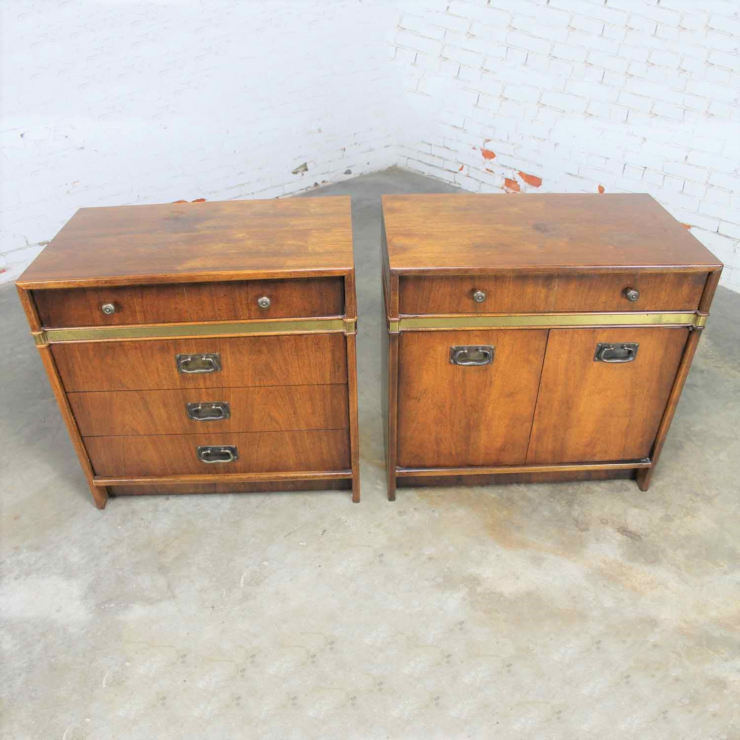 Hickory Manufacturing Co. Campaign Style Chests a Vintage Pair