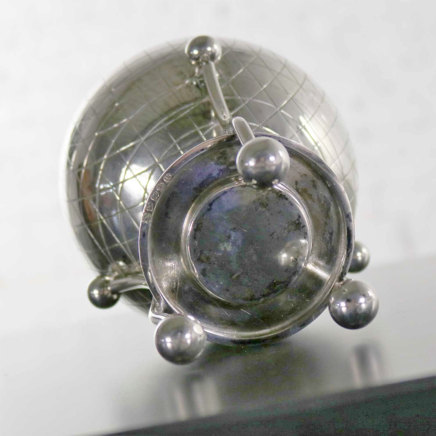 Latham & Morton Silver Plate Egg Warmer Globe Orb Shape Victorian