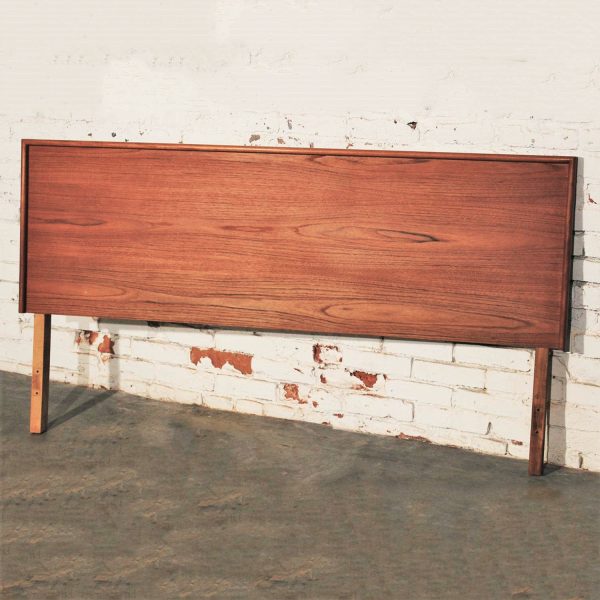 Vintage Danish Mid-Century Modern Queen-Size Teak Headboard