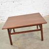 Mid Century Modern Square Walnut Cocktail Coffee End or Side Table Style Founders