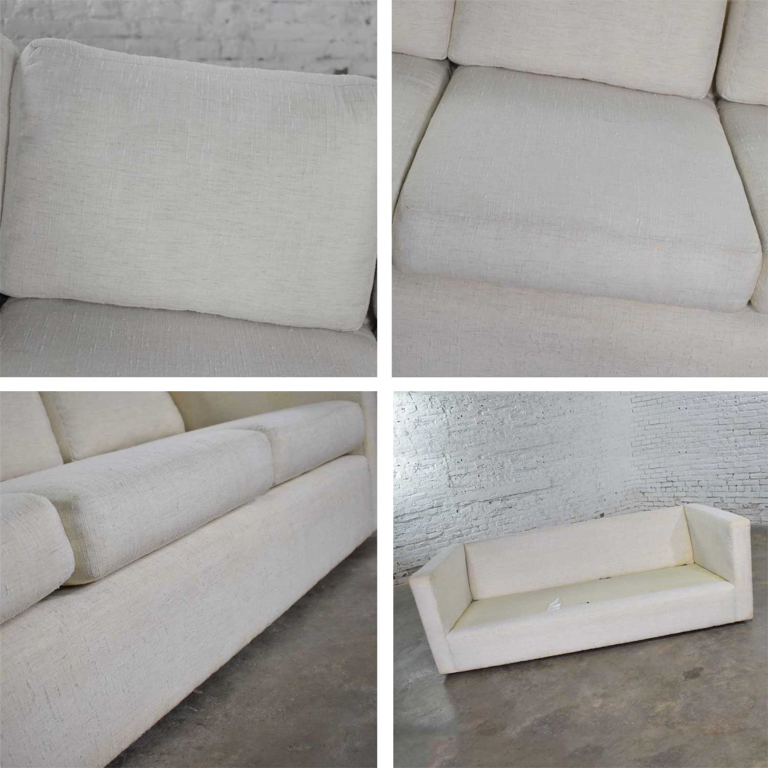 White Modern Tuxedo Style Sofa by Milo Baughman for Thayer Coggin