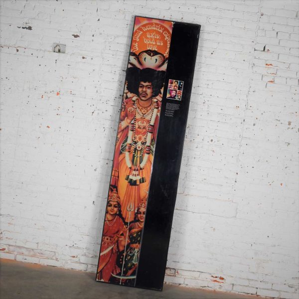 Large Framed Jimi Hendrix Panel Attributed to Jimi Hendrix Traveling Exhibit