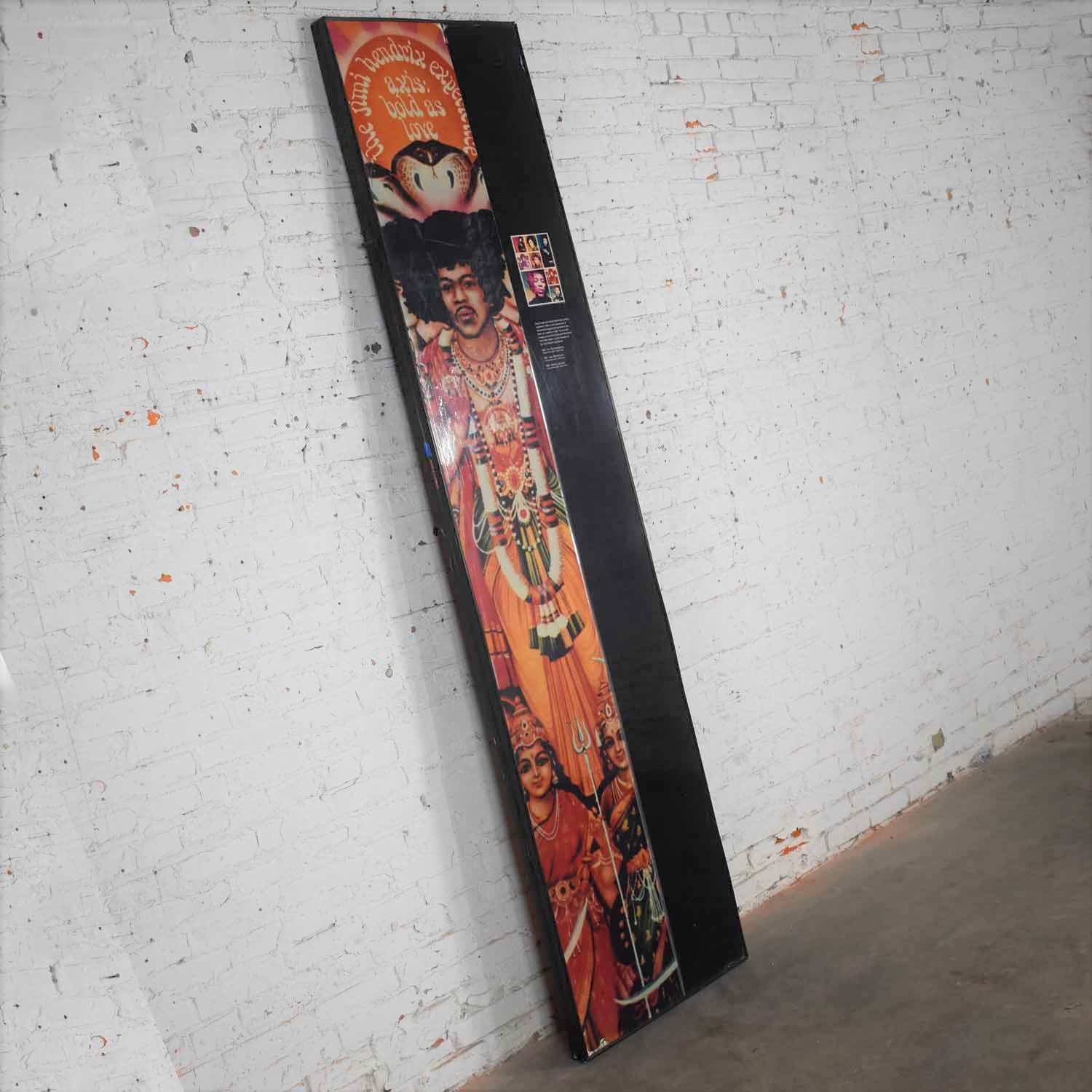 Large Framed Jimi Hendrix Panel Attributed to Jimi Hendrix Traveling Exhibit