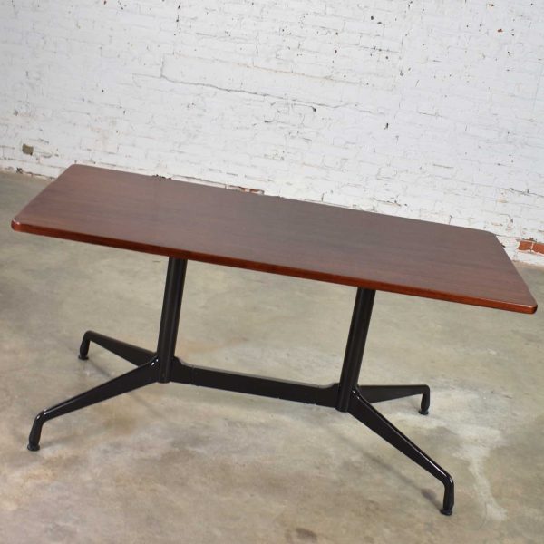 Eames Herman Miller Aluminum Group Conference or Dining Table Rosewood & Black