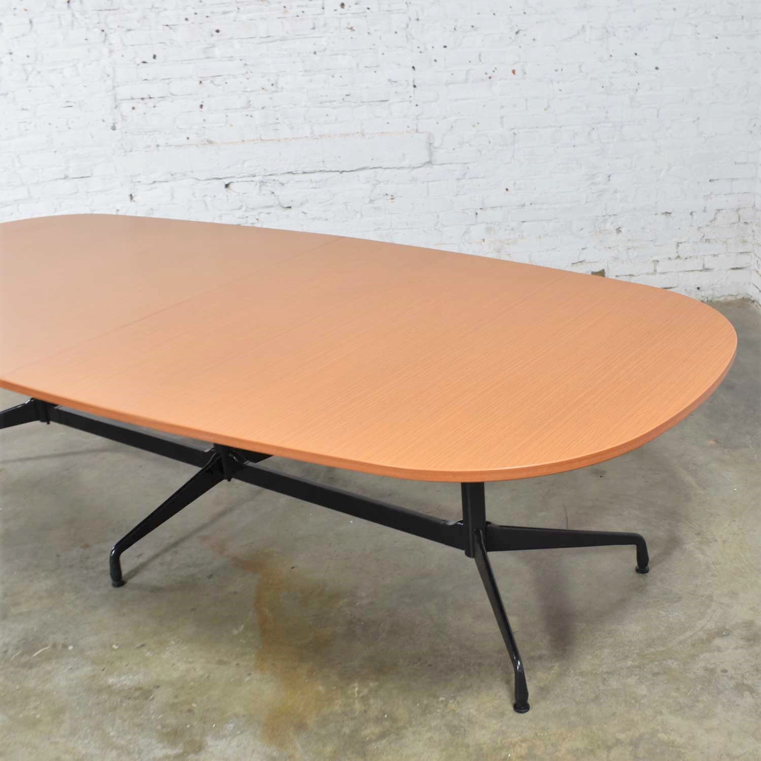 Extra Long 120 Inch Segmented Base Elliptical Table by Eames for Herman Miller