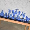 24 Piece Collection of Blue Niloak Mid Century Pottery