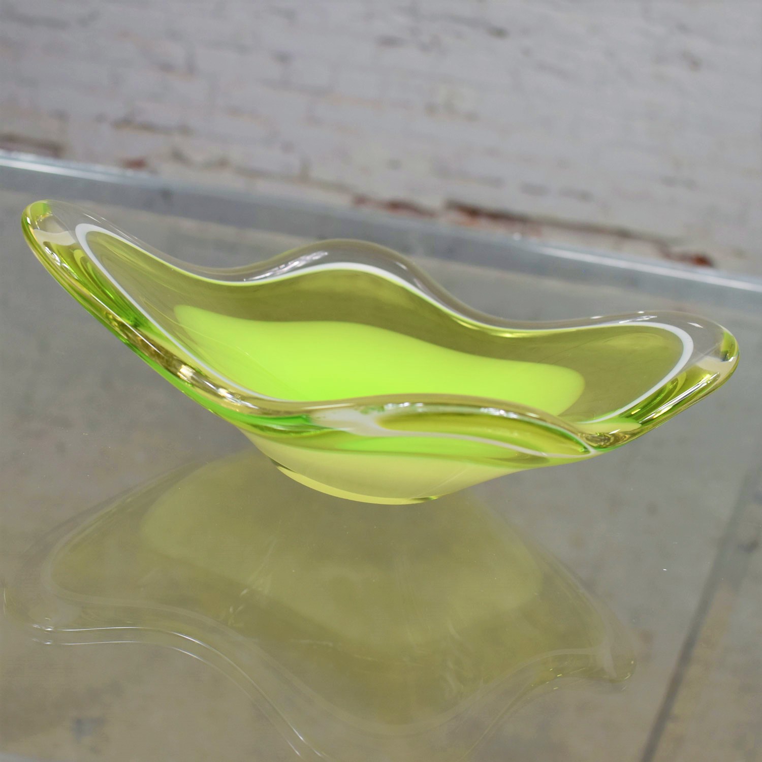 2 Italian Murano Glass Dishes Attributed to Fratelli & Toso & 1 Scandinavian Bowl by Kedelv for Flygsfors