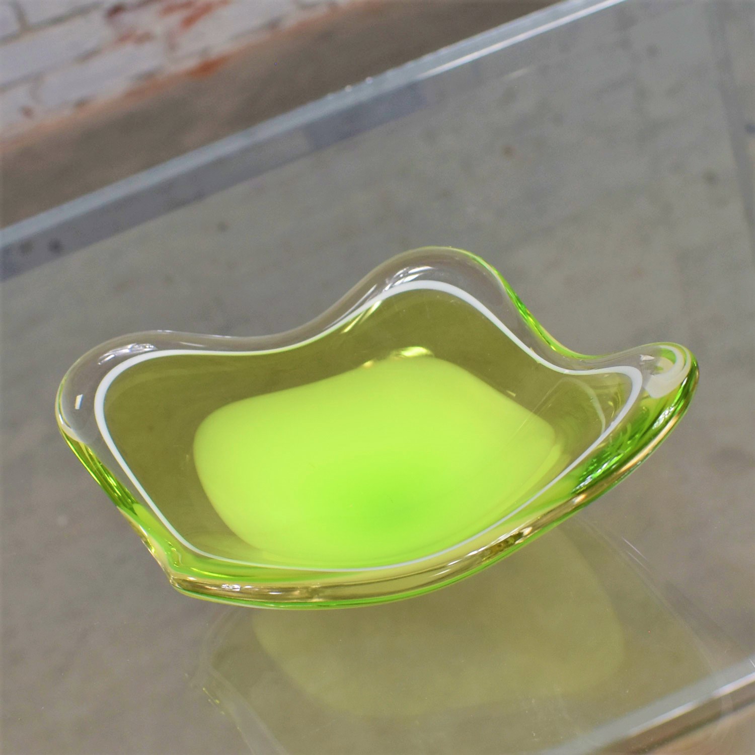 2 Italian Murano Glass Dishes Attributed to Fratelli & Toso & 1 Scandinavian Bowl by Kedelv for Flygsfors