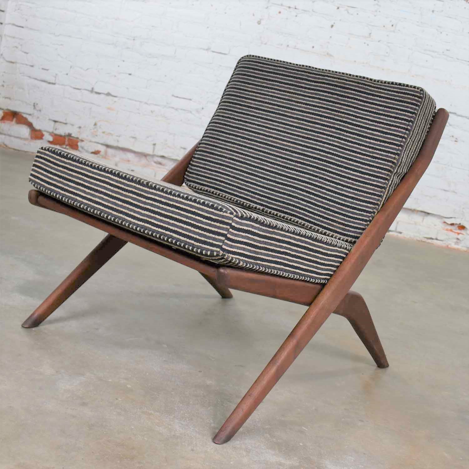 Scandinavian Modern Scissor Lounge Chair by Folke Ohlsson for Dux