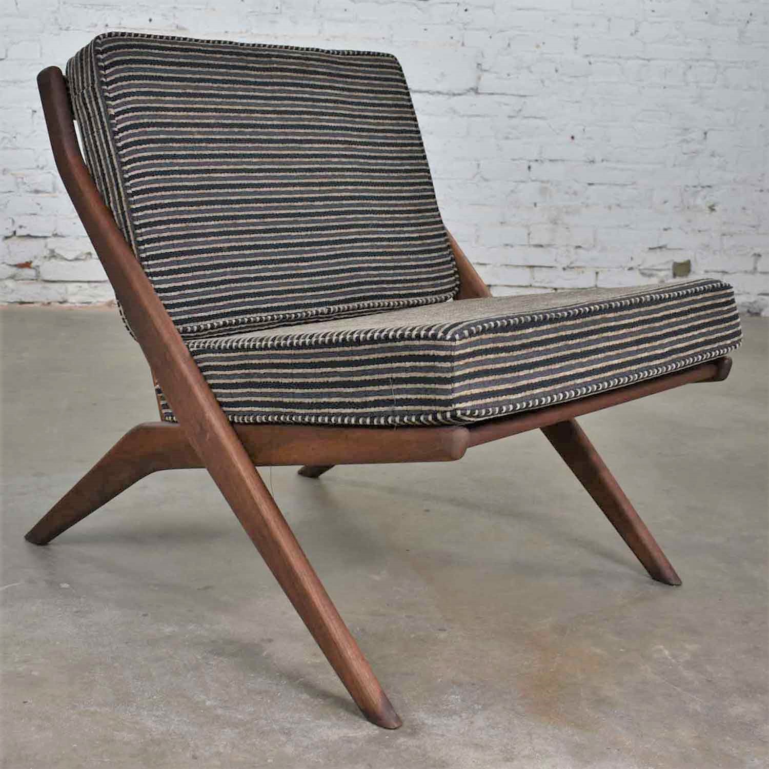 Scandinavian Modern Scissor Lounge Chair by Folke Ohlsson for Dux