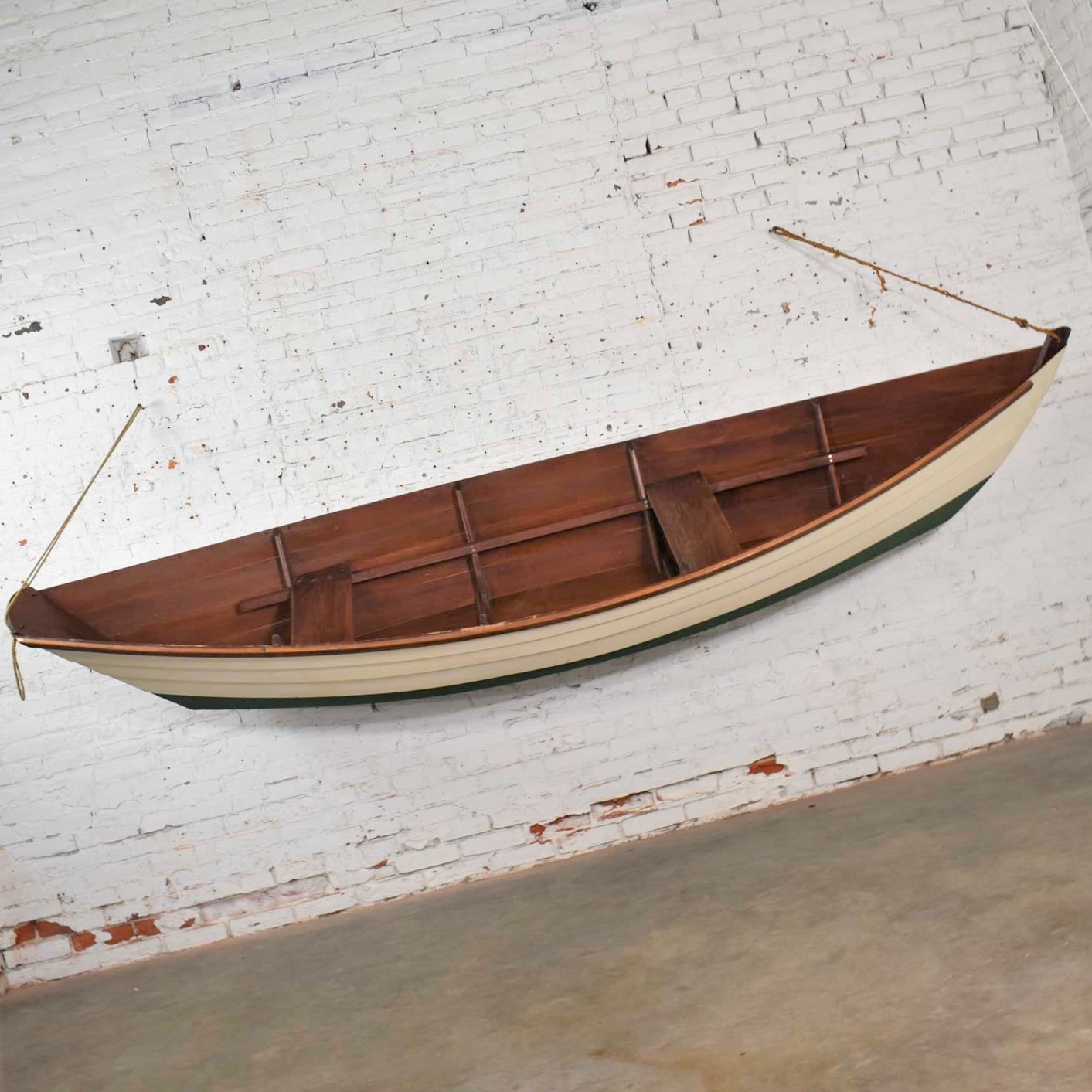 Vintage Wooden Rowboat for Maritime or Nautical Décor