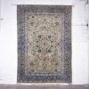 Handmade Persian Wool Tabriz Style Large Rug Light Teal Green Ground 12’3”x 8’9.5”