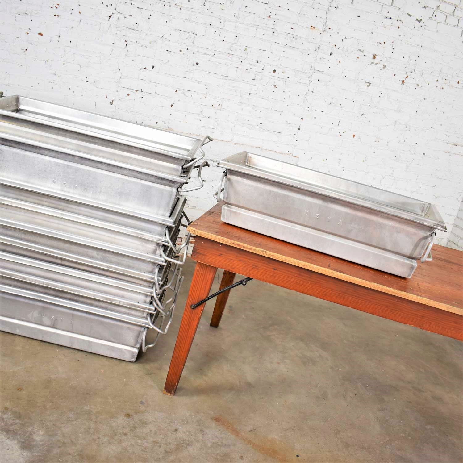 Vintage Aluminum Troughs Planters Sinks Containers Vessels 10 Sold Separately